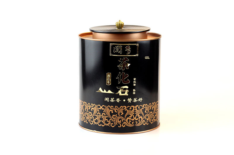 圆形茶叶铁盒包装,红茶马口铁罐,普洱茶铁罐厂家